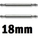 2 Stainless Steel Watch Strap Spring Bars 18mm Pins Lugs Links