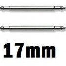 2 Stainless Steel Watch Strap Spring Bars 17mm Pins Lugs Links