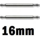 2 Stainless Steel Watch Strap Spring Bars 16mm Pins Lugs Links