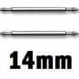 2 Stainless Steel Watch Strap Spring Bars 14mm Pins Lugs Links