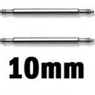 2 Stainless Steel Watch Strap Spring Bars 10mm Pins Lugs Links