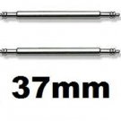 2 Stainless Steel Watch Strap Spring Bars 37mm Pins Lugs Links