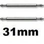 2 Stainless Steel Watch Strap Spring Bars 31mm Pins Lugs Links