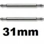 2 Stainless Steel Watch Strap Spring Bars 31mm Pins Lugs Links