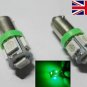 2 BA9S 5 SMD LED Car Interior Light Bulb12V Green 233 T4W 360 3893 NEW