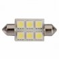 2 x 24V White 6 SMD LED Car Interior Festoon Dome Light Bulbs Number Plate 40mm