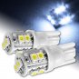 2 x 24V T10 SMD LED Sidelight Bulbs W5W 501 White Interior Map Glove Box Boot