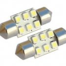 2 White 6 SMD 12V LED Car Number Plate Registration Dome Light Bulbs 31mm DE3021