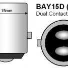 2 x Bright White BAY15D 12V 13 SMD LED Bulbs 1157 Sidelight Indicator Parking
