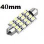 Bright White 16 SMD LED Car Interior Festoon Dome Light Bulbs 40mm 12844 DE440