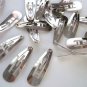 50mm Small Silver Non Slip Snap Clips Slides Hair Bows 2" Inch 5cm