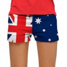 Loudmouth golf MINI shorts TRUE BLUE size 8 red blue white 2085