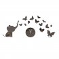 DIY Elephant Butterfly Acrylic Mirror Wall Clock Stickers Home Decor (224083802)