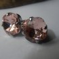 Vintage Rose 10mm Swarovski Cushion Cut Square Platinum Post - Stud Earrings
