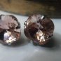 Vintage Rose 10mm Swarovski Cushion Cut Square Platinum Post - Stud Earrings