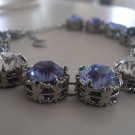 Swarovski Bracelet, Violet Multicolors,  Art Deco, Filigree, Crystal, Tennis