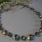 Chrysolite Multi Art Deco Swarovski 12mm Rivoli Crystal Tennis Choker Necklace