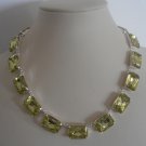 Jonquil Citrine Art Deco Octagon Crystal Tennis Choker Necklace Anna Wintour