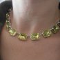 Jonquil Citrine Art Deco Octagon Crystal Tennis Choker Necklace Anna Wintour