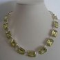 Jonquil Citrine Art Deco Octagon Crystal Tennis Choker Necklace Anna Wintour