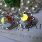 Swarovski Studs, Aurora Borealis, Wedding Earrings, Post Earrings, Halo Studs
