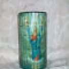 Beautiful Glass Maddona (Virgin Mary)Tile Hurricane Candle Holder