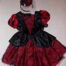 Black Maroon Witch Halloween Costume Dress 4 5 6 XS S Girl Children's Place New