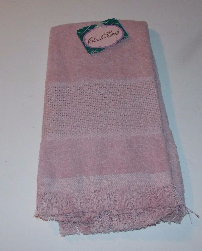 Charles Craft Fingertip Cross Stitch Towel Mauve