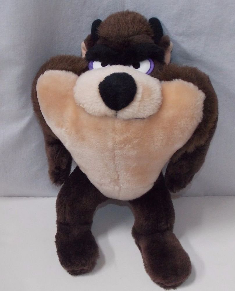 Vintage Tasmanian Devil Plush Stuffed Animal 12" 1981 Looney Tunes