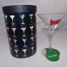 Lolita Love My Martini Glass Golftini Golf Hand Painted