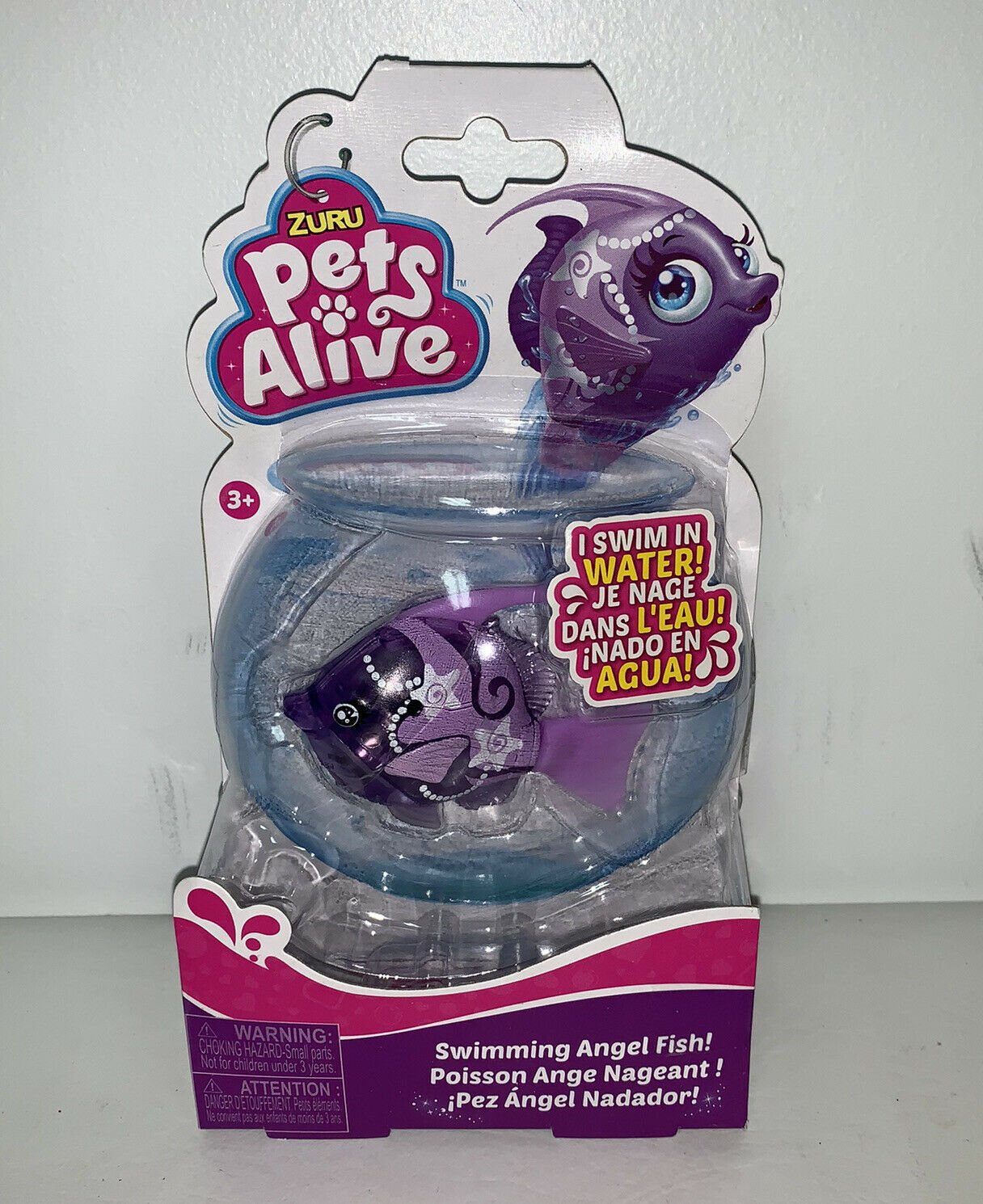 ZURU Pets Alive Water Activated Purple Swimming Angel Fish Starbright Toy