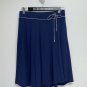 Lilly Pulitzer Womens Skirt Navy Blue with Braided Tie Size Small Elastic Waist