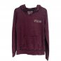 Affliction Mens Hoodie Long Sleeve T-Shirt L Zip Off Hood Maroon Graphic Flaw