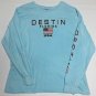 Destin Florida Mens Long Sleeve T-Shirt Size 2XL Light Blue Graphic Tee Shirt