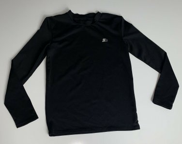 Starter Boys Fitted Compression Shirt Black Size M 8 Base Layer Athletic L/S
