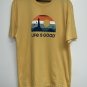 Life Is Good Mens Crusher Tee T-Shirt Size L Gold Lighthouse Sun Short Sleeve