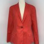 Vince Camuto Womens One Button Blazer Suit Jacket Orange Size 14 Cotton Stretch