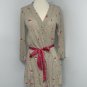 Aerie Womens Ruffle Bath Robe SZ XS S Beige Pink Yellow Bird Lounge Lightweight