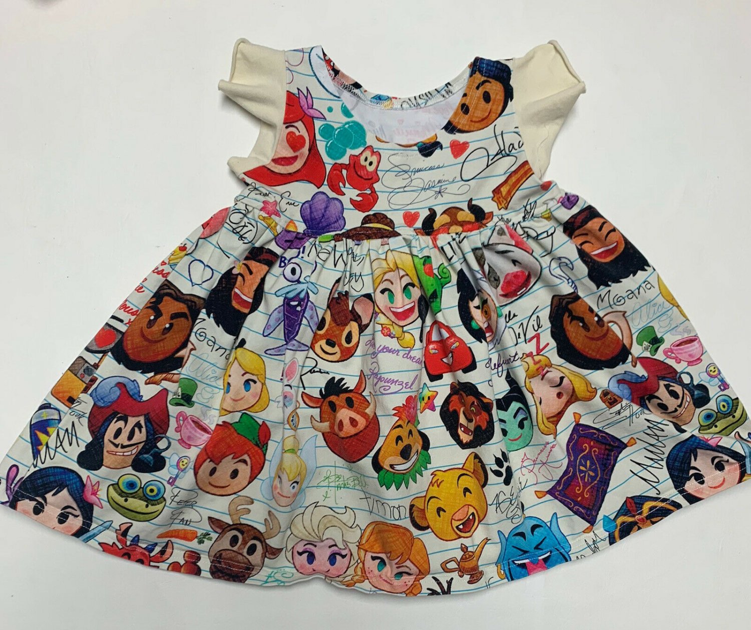 Boutique Disney Emoji Character Print Toddler Girls Dress Size 3t