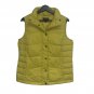 Lands End Womens Down Feather Puffy Puffer Vest Size S 6 8 Quilted Gold Green