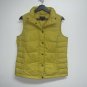 Lands End Womens Down Feather Puffy Puffer Vest Size S 6 8 Quilted Gold Green