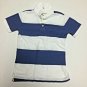 J Crew Crewcuts Boys Polo Shirt Size 6 7 Striped Blue White Short Sleeve