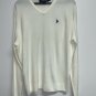 US Polo Assn Mens V-Neck Pullover Sweater Size L White Long Sleeve