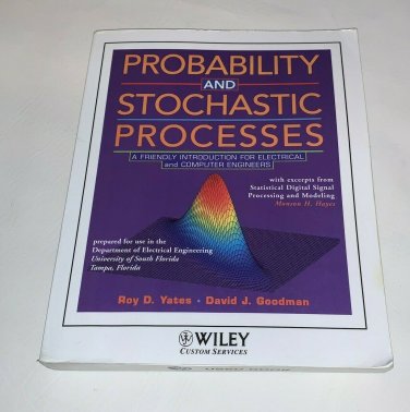 Probability and Stochastic Processes by Roy D. Yates 2002 Paperback Textbook