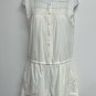 Ann Taylor Loft Womens Romper Size S Off White Sleeveless Eyelet Button Front