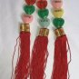 Oriental Chinese Knot Heart Tassels Decorations Wall Hangings Set of 3 Love Hope