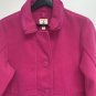 Lands End Girls Button Front Pea Coat Jacket Size 16 XL Hot Pink Fuchsia Winter
