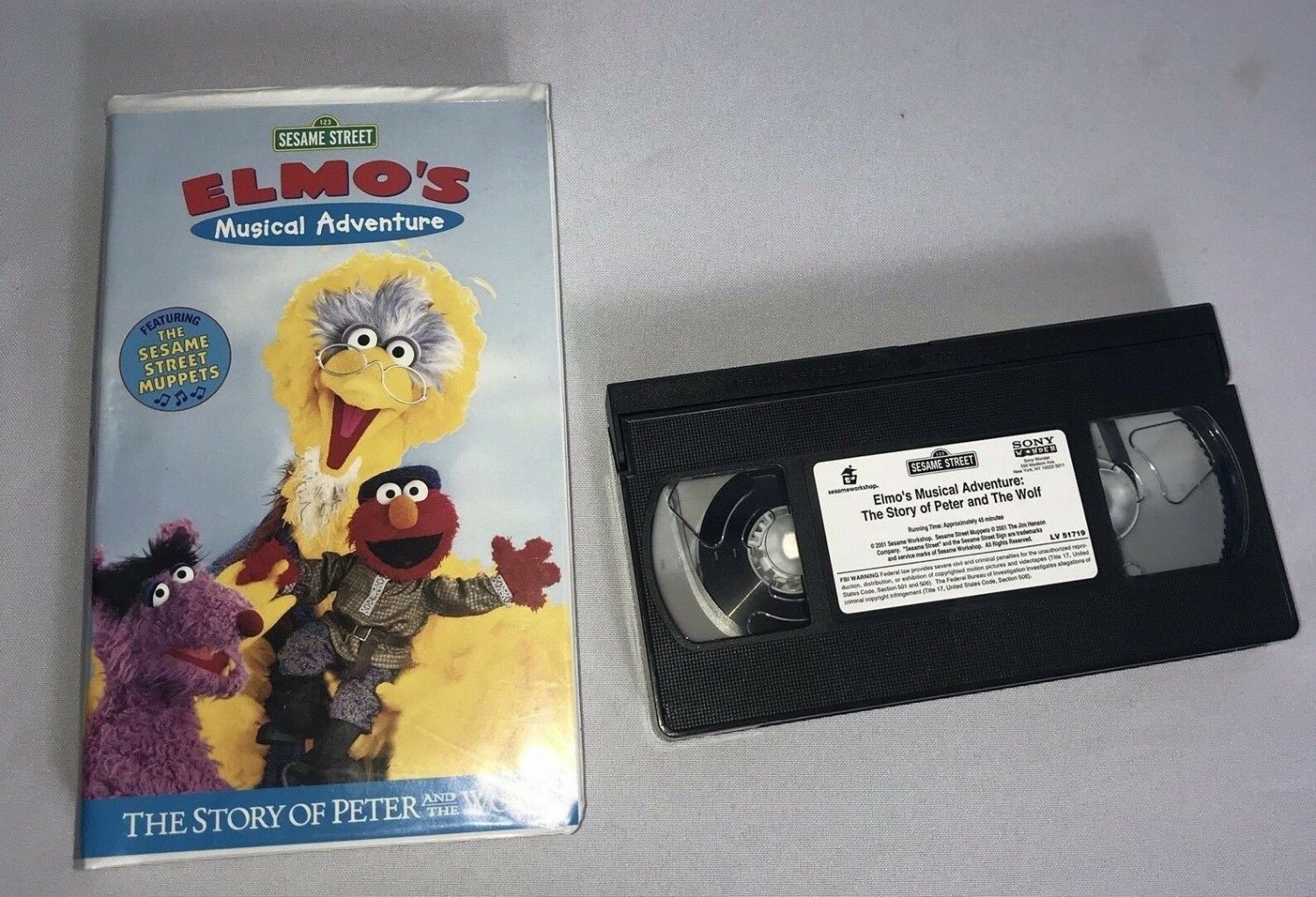 Sesame Street Elmo's Musical Adventure Story Of Peter & Wolf VHS Video ...