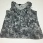 Valerie Bertinelli Womens Sleeveless Tank Top Size 1X Shirt Ruffled Gray
