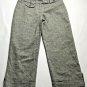 White House Black Market Cropped Capri Wool Dress Pants Women Size 4 Gray Stripe